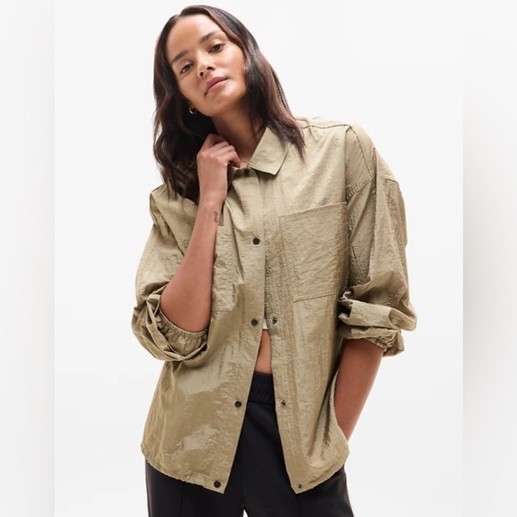 Athleta Jackets & Blazers - Athleta Lunar Sheen Shirt Medium NWOT